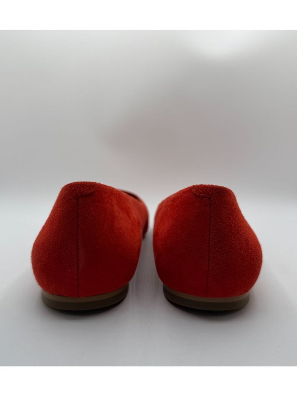 Crown Vintage Noelle Ballet Flats Women Size 10M Orange Suede Pointe Toe Shoes - Picture 10 of 15